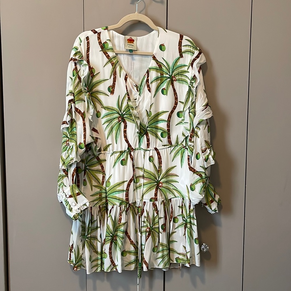 Farm Rio Coconut Palm Mini Dress